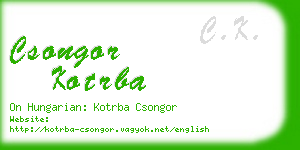 csongor kotrba business card